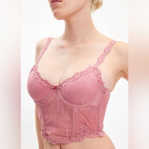 Urban Outfitters Tops - Out From Under Firecracker Lace Corset NWT Size S - Berry